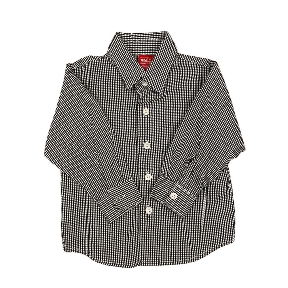Arrow Black and White Button Down Shirt with Long Sleeves